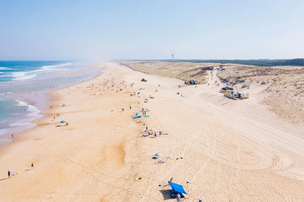 La plage sud à Messanges