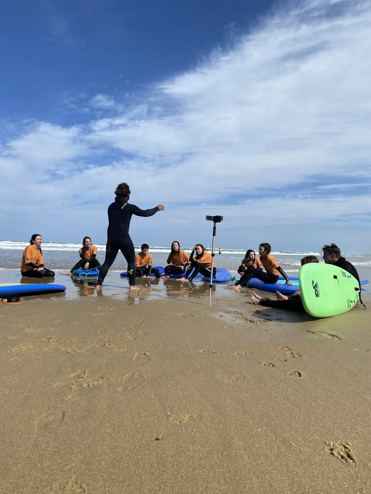 cours de surf avec Nature Surf Camp à Messanges dans les Landes