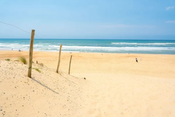 Vue sur la plage des Chênes lièges à Moliets-et-Maâ