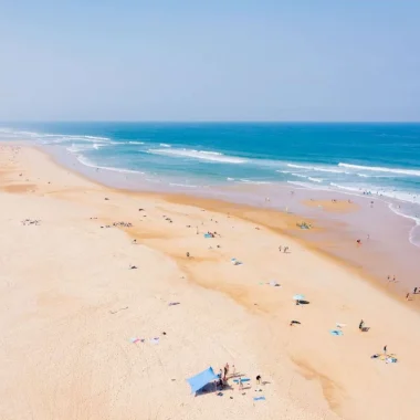 Plage sud de Messanges dans les Landes