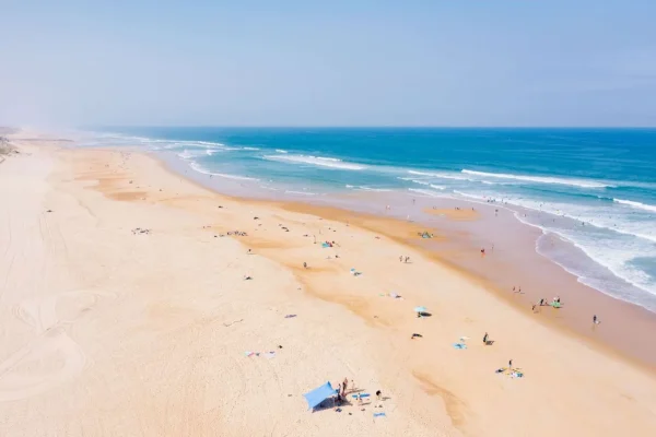 Plage sud de Messanges dans les Landes