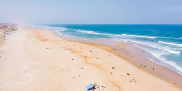 Plage sud de Messanges dans les Landes