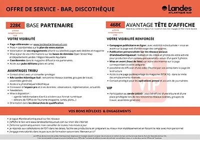 Je suis un bar ou une discothèque