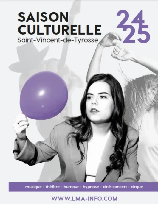 affiche saison culturelle Tyrosse spectacles humour culture