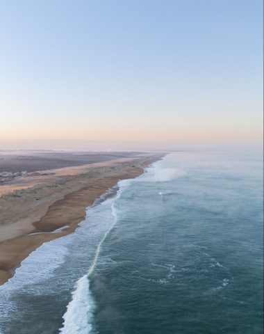 Lever de soleil, hiver, à Labenne dans les Landes