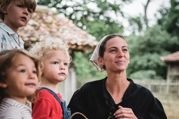 animation, activité enfants à l'écomusée de marquèze dans les Landes