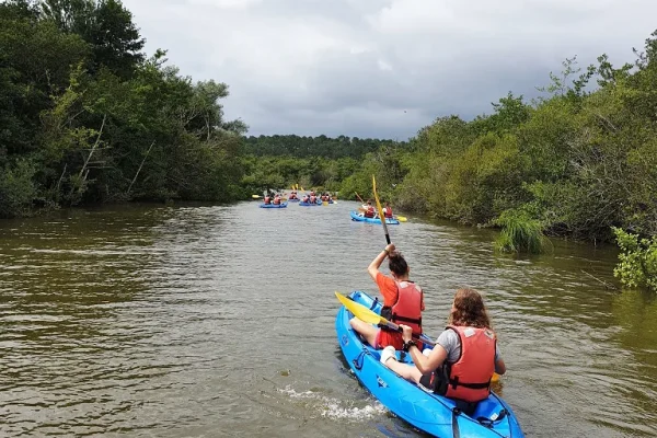 Balade en canoe avec Evadsport sur le courant de Soustons