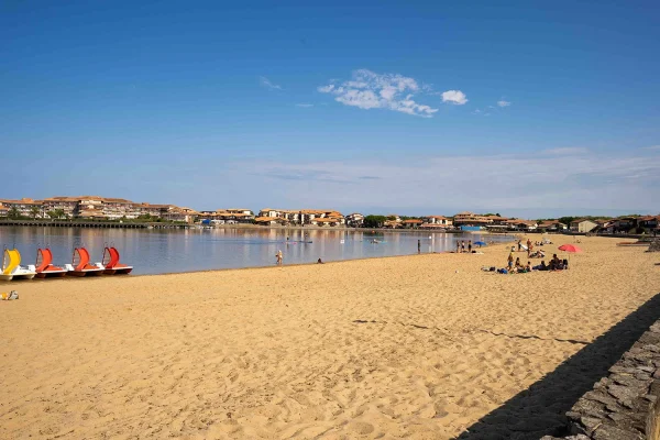 La plage du lac marin à vIeux-Boucau