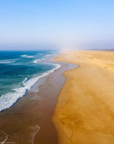 La plage à perte de vue à Messanges