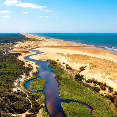 Le Courant d'Huchet, réserve naturelle à Moliets-et-Maâ dans les Landes