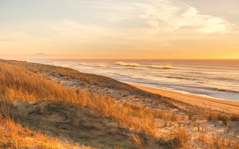 plage sauvage à soustons dans les landes